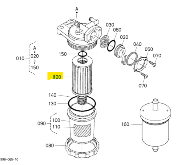 ФИЛЬТР ТОПЛИВНЫЙ KUBOTA V1505