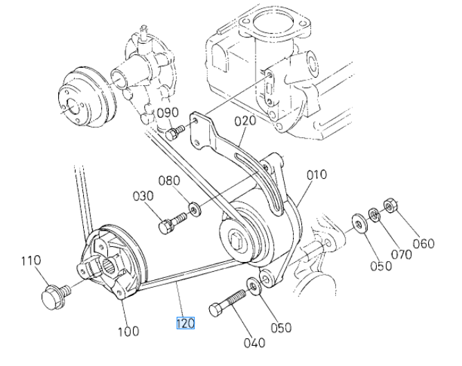 Ремень привода Kubota