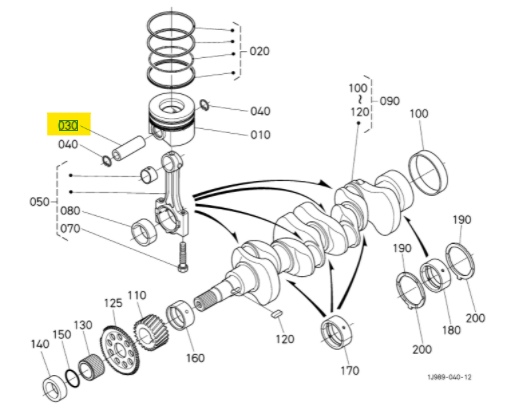 ПАЛЕЦ ПОРШНЯ KUBOTA V1505
