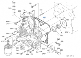 ПРОКЛАДКА ПЕРЕДНЕЙ КРЫШКИ ДВИГАТЕЛЯ KUBOTA V1505